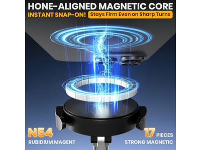 Magnético de vácuo Titular do telefone com pinça