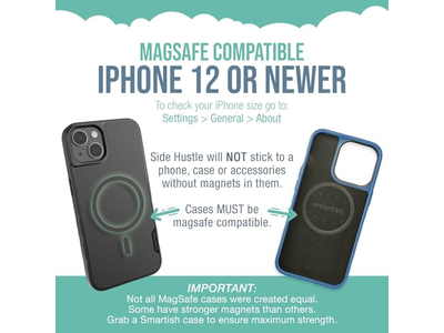 Suporte de cartão magnético Fina em couro vegano destacável para telefones MagSafe