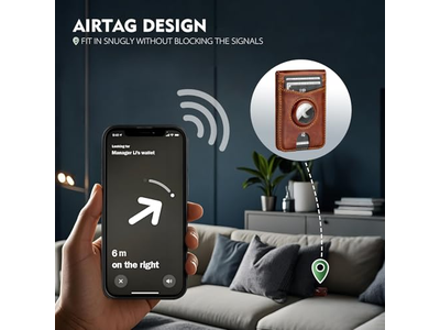 Carteira com suporte de etiqueta de ar RFID Bloqueador 5 Cartão Slo